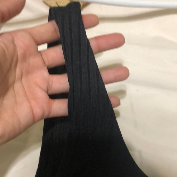 4 for $25 - Ribbed Black Bodysuit - Picture 3 of 6